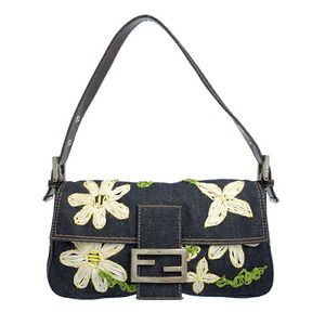 Fendi Flower Denim Bucket Bag